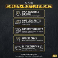 Road legal and made to UK standards: DVLA registered supplier, documents required, made to order, fast UK dispatch